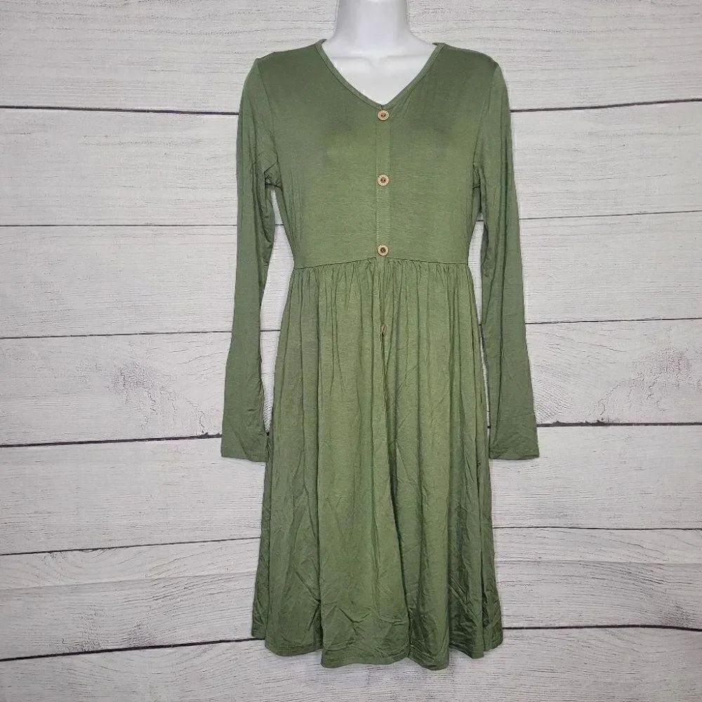 Women's Long Sleeves Swing Dress Small‎